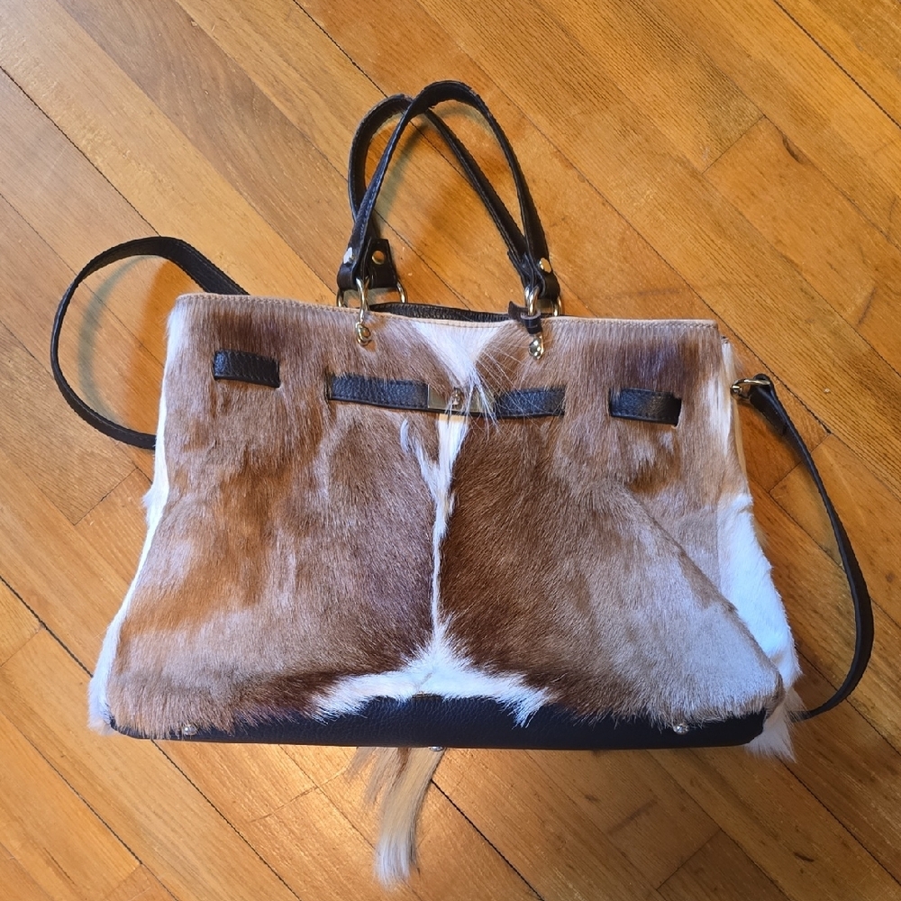 Stylish Brown and White Tote Bag